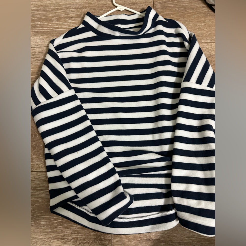 Dudley Stephens Navy and White Striped Sweatshirt
